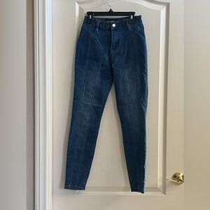 NWOT-Fashion Nova High Rise Dark Blue Jeans